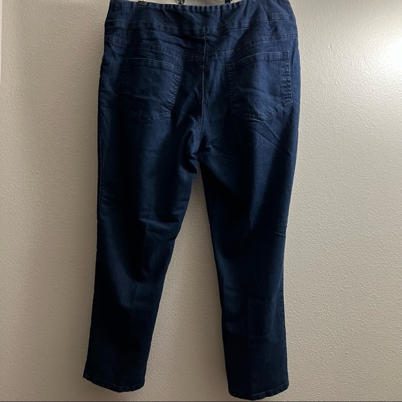 Blair- dk blue w/elastic waistband and 4 pockets - Picture 2 of 3